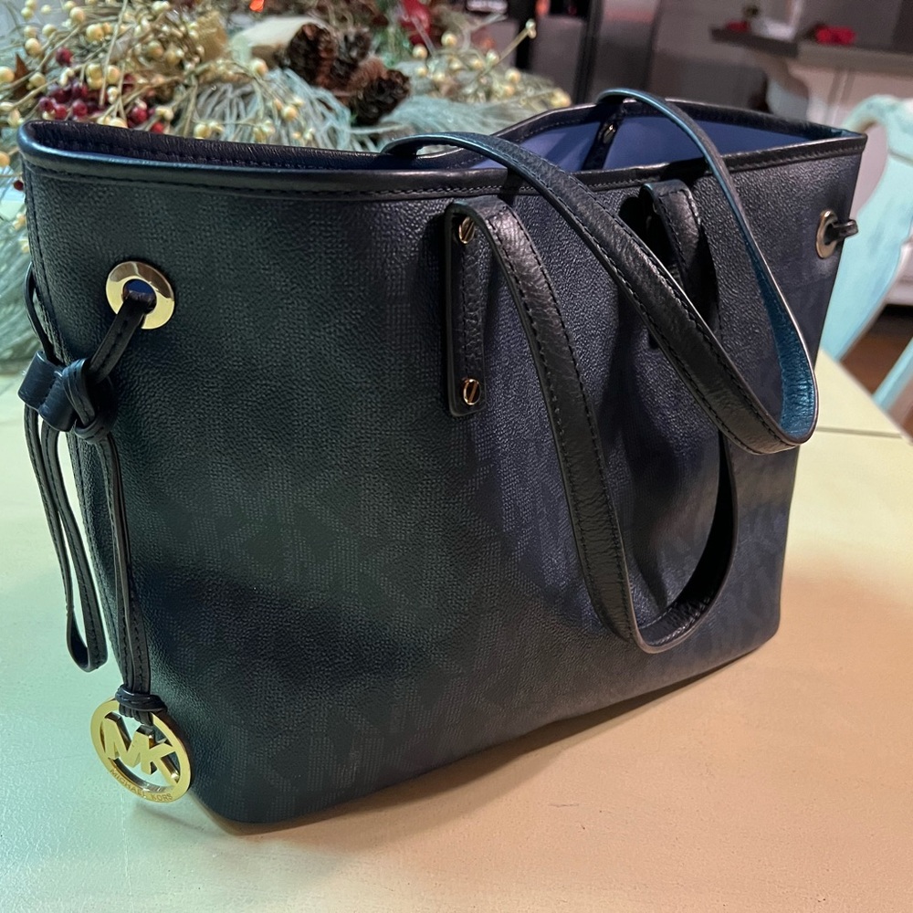 Michael Kors Navy Open Tote Bag